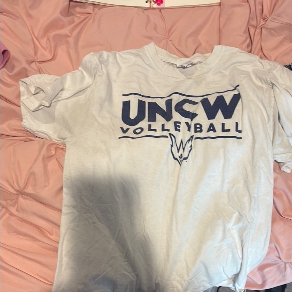 UNCW Volleyball Kids White T-Shirt